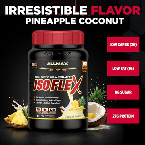ALLMAX Isoflex, shaker, mélange facile et texture lisse pour boisson protéinée.