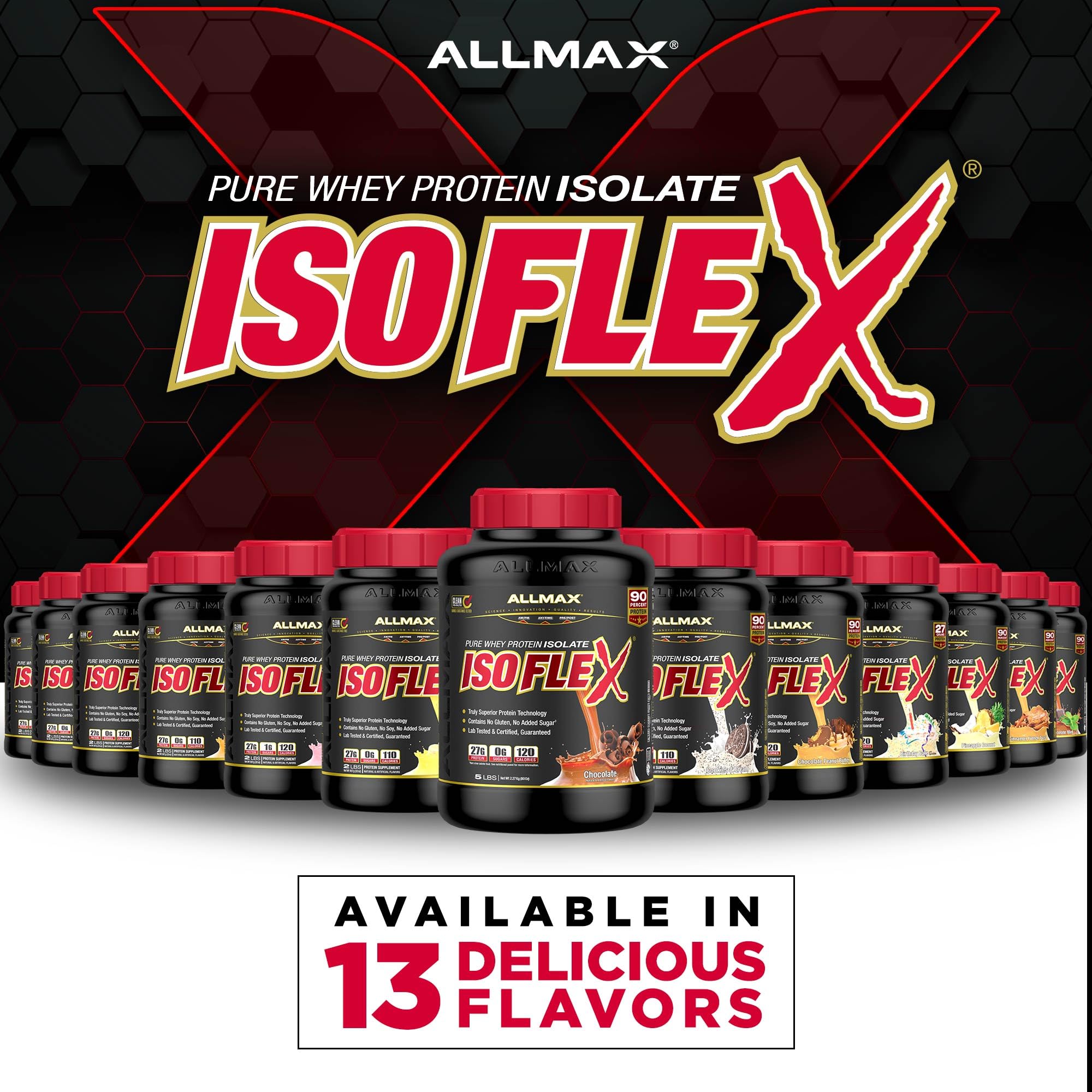 ALLMAX ISOFLEX isolat saveur fraise, goût fruité et frais.