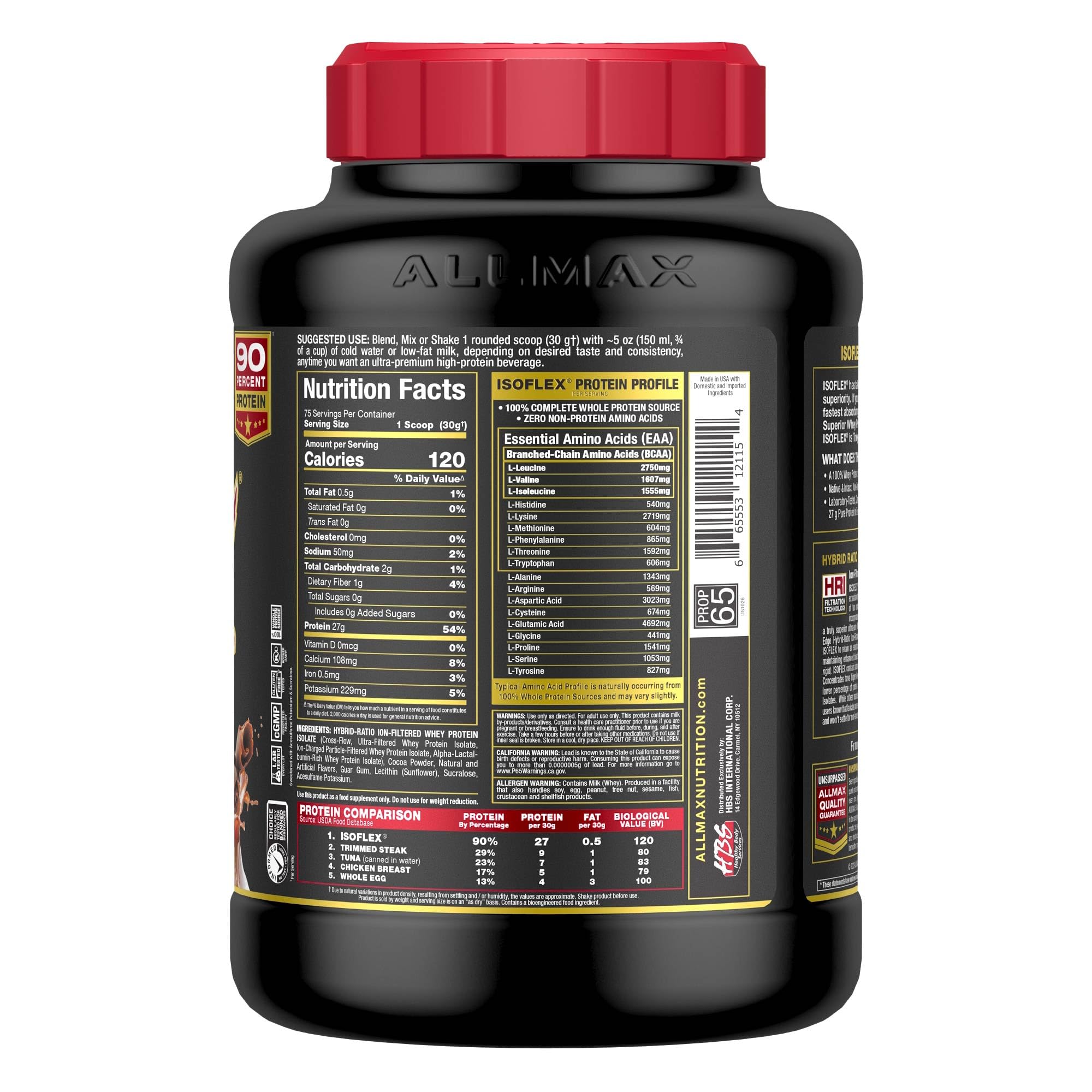 ALLMAX ISOFLEX: shaker pour mélange rapide après entraînement.