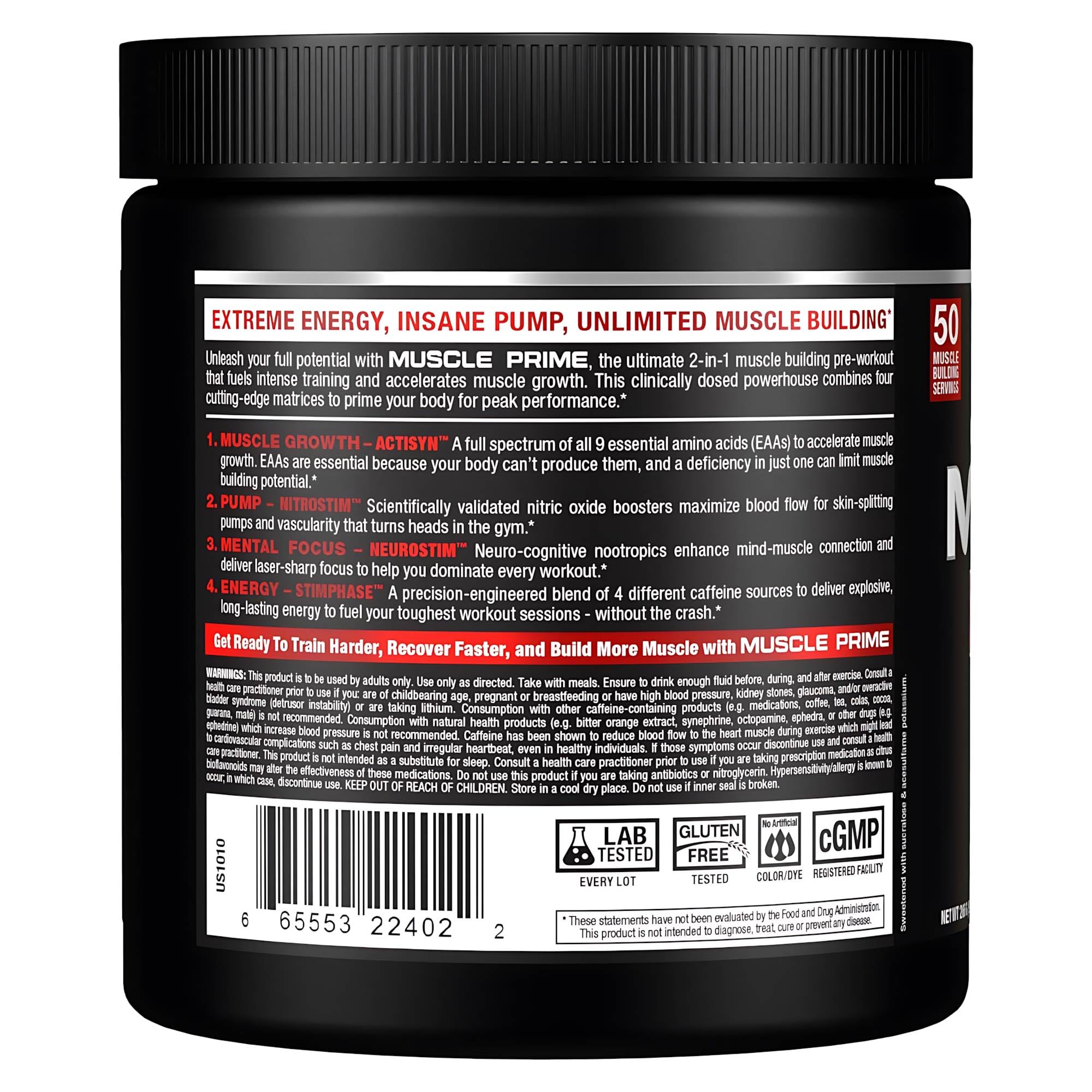 Doseur ALLMAX MusclePrime prêt à mélanger pour démarrer la séance