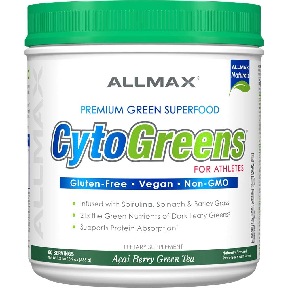 ALLMAX Naturals Cyto-Greens – bouteille: énergie naturelle grâce à un mélange vert concentré