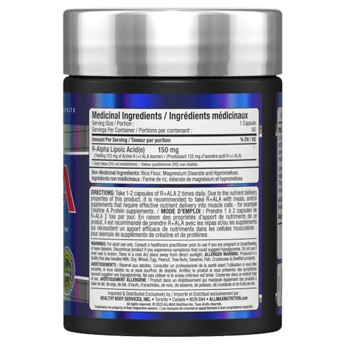 ALLMAX R+ALA avant-entraînement, peut favoriser une meilleure disponibilité des nutriments.