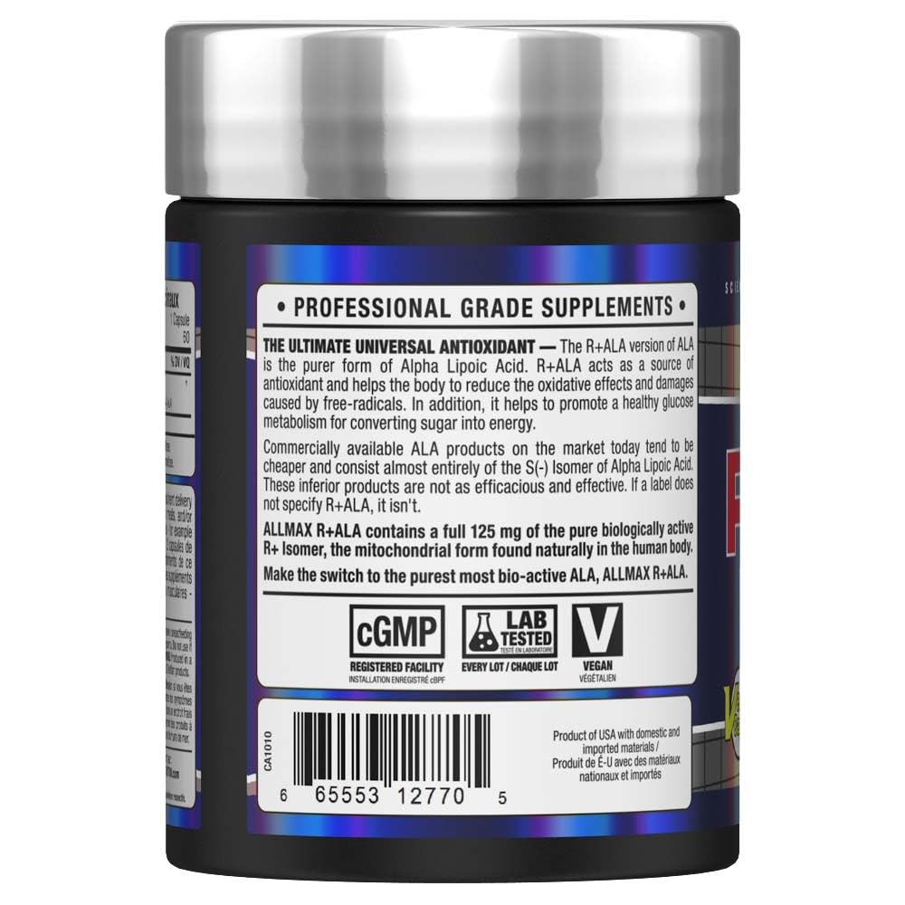 ALLMAX R+ALA dosage-quotidien, facilité d utilisation pour une routine sportive.
