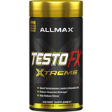 ALLMAX TESTOFX Xtreme – emballage clair indiquant les ingrédients.