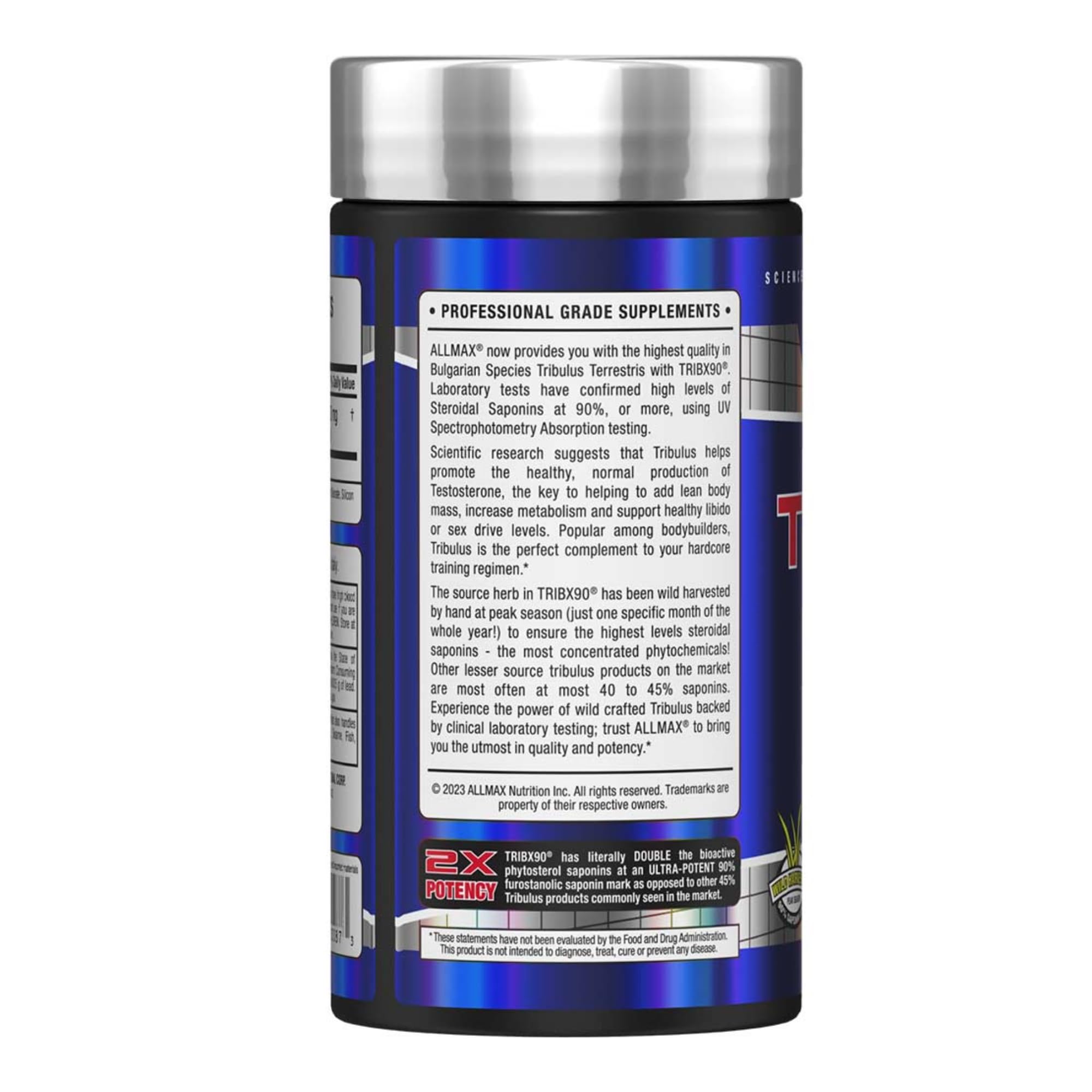 ALLMAX TRIBX90 lot-2-capsules, pratique pour l'entraînement régulier.