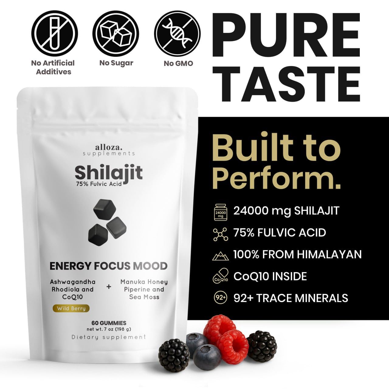 Ingrédients Shilajit et Ashwagandha, base nourrissante au quotidien