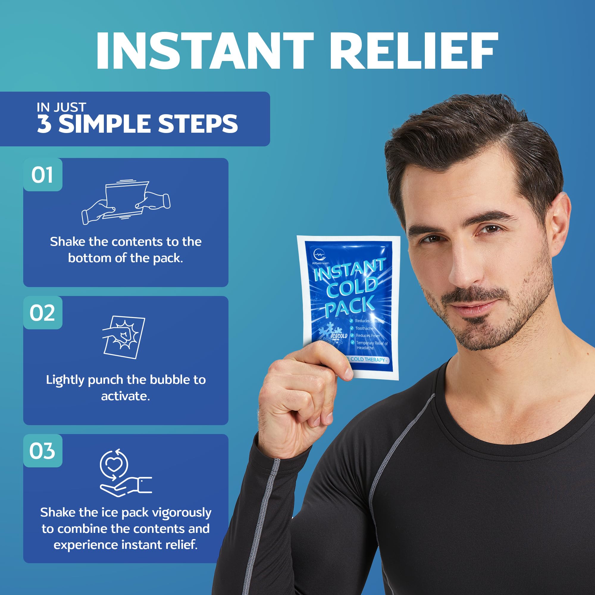 AllSett Health application sur cheville, genou et autres zones douloureuses