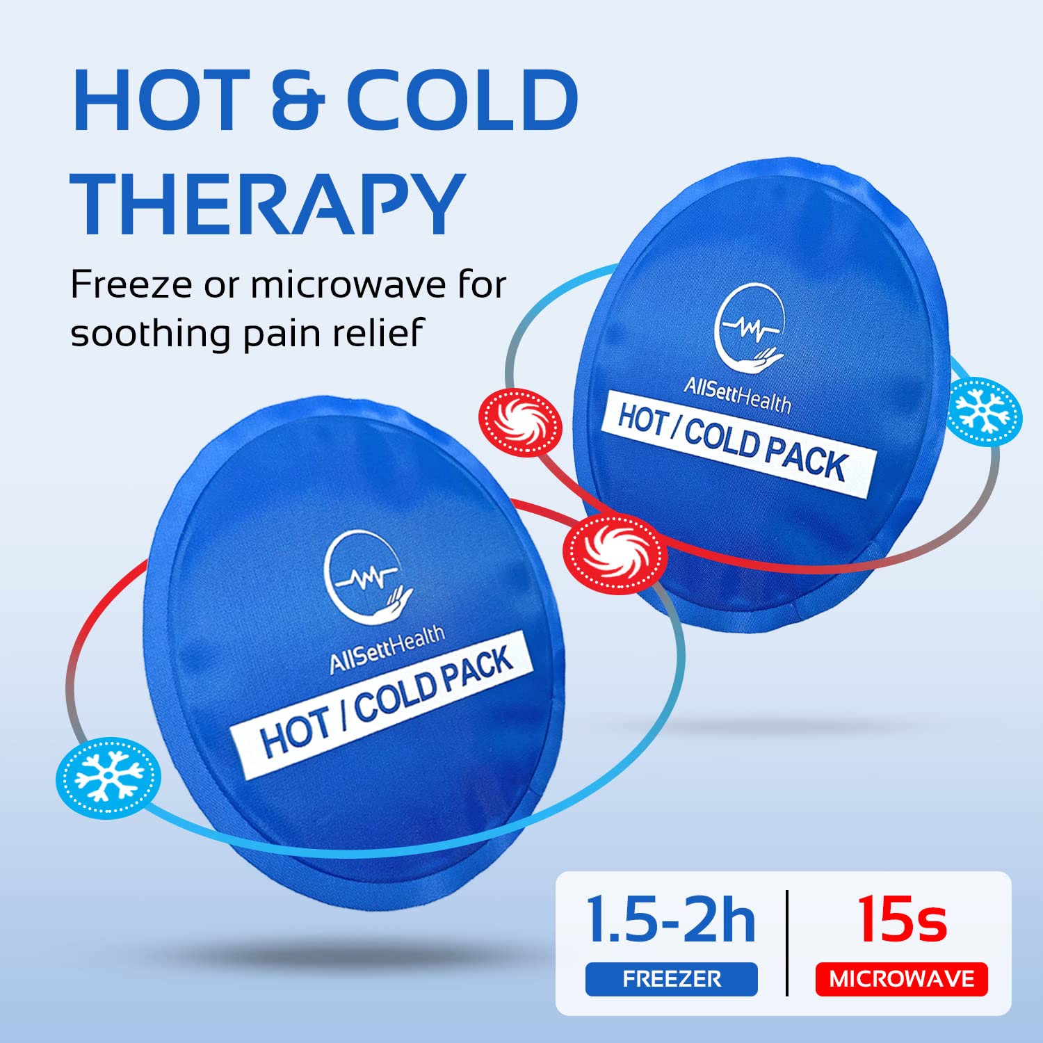 Compresse gel AllSett Health chauffée au micro-ondes pour thérapie thermique rapide