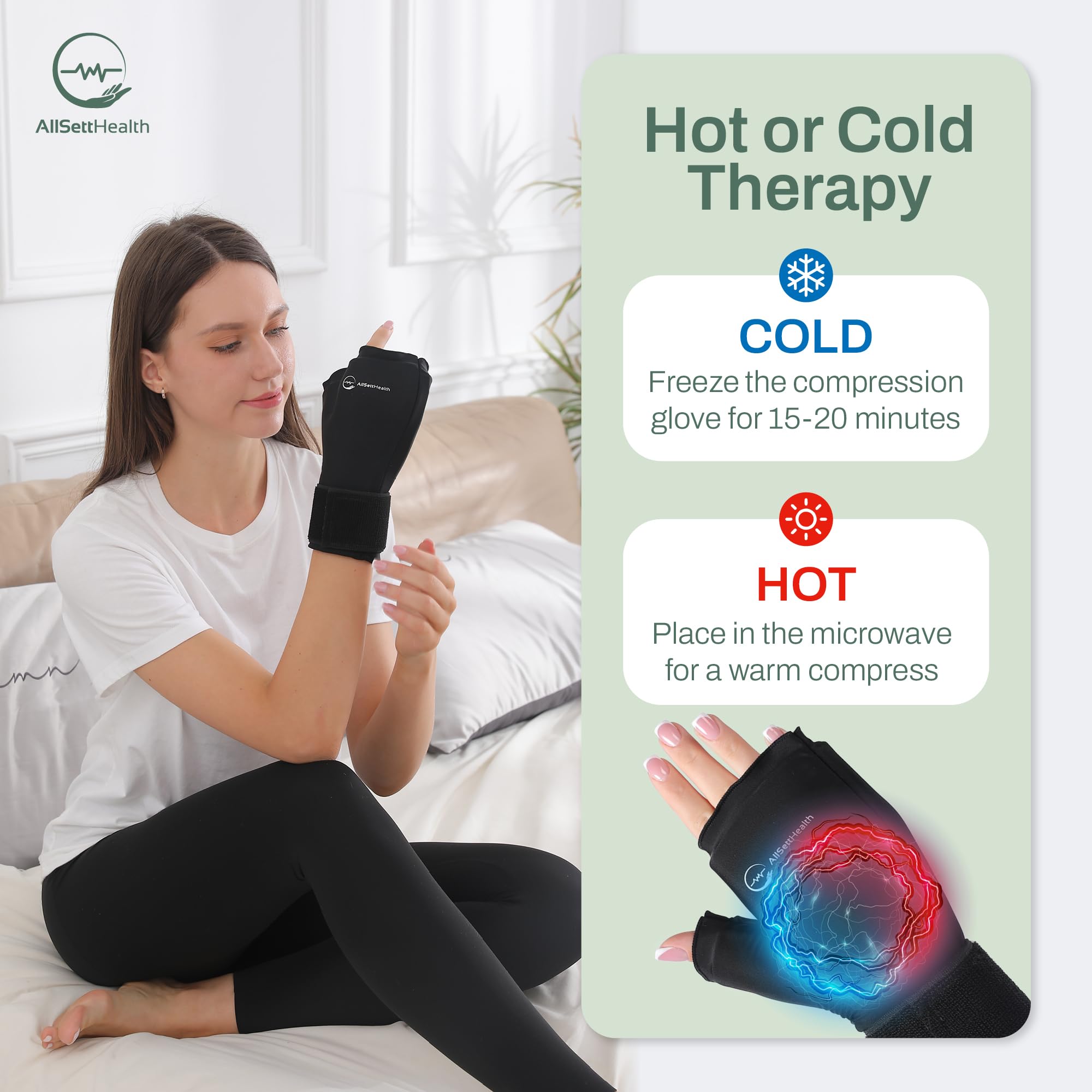 AllSett Health fermeture velcro pour un maintien sûr.
