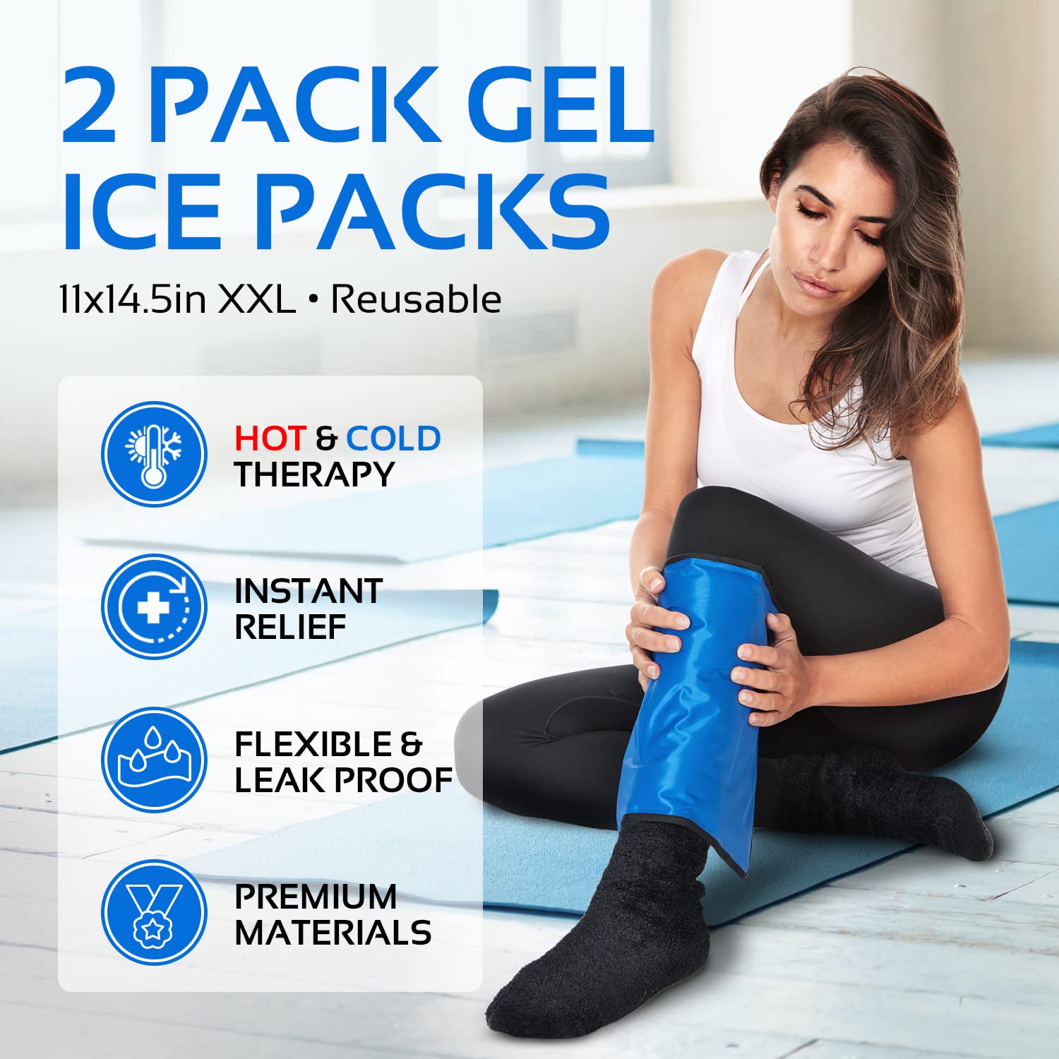 AllSett Health glace XL flexible quand congelée s adapte au corps.