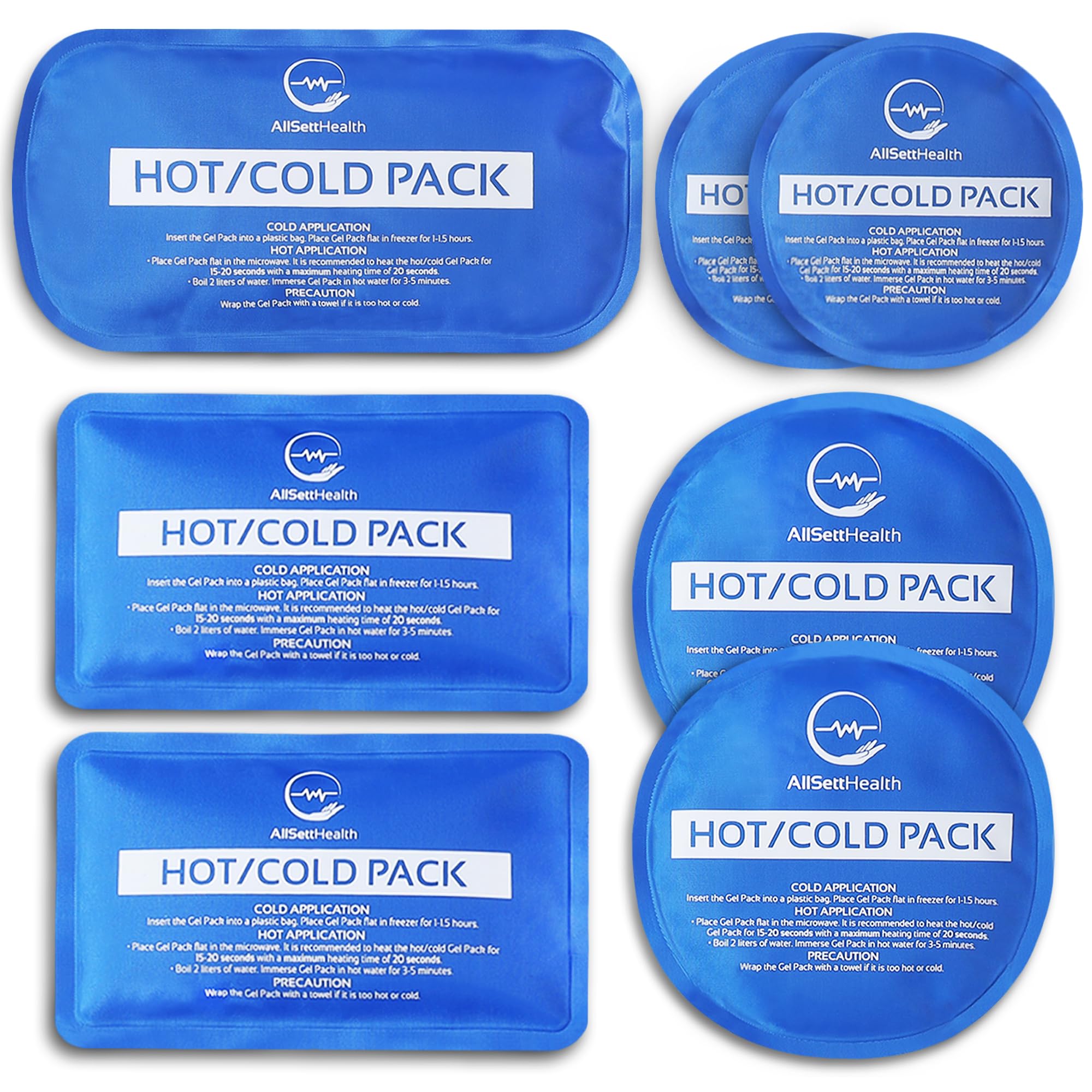 AllSett Health kit chaud-froid rectangulaire pour soulagement ciblé et pratique.