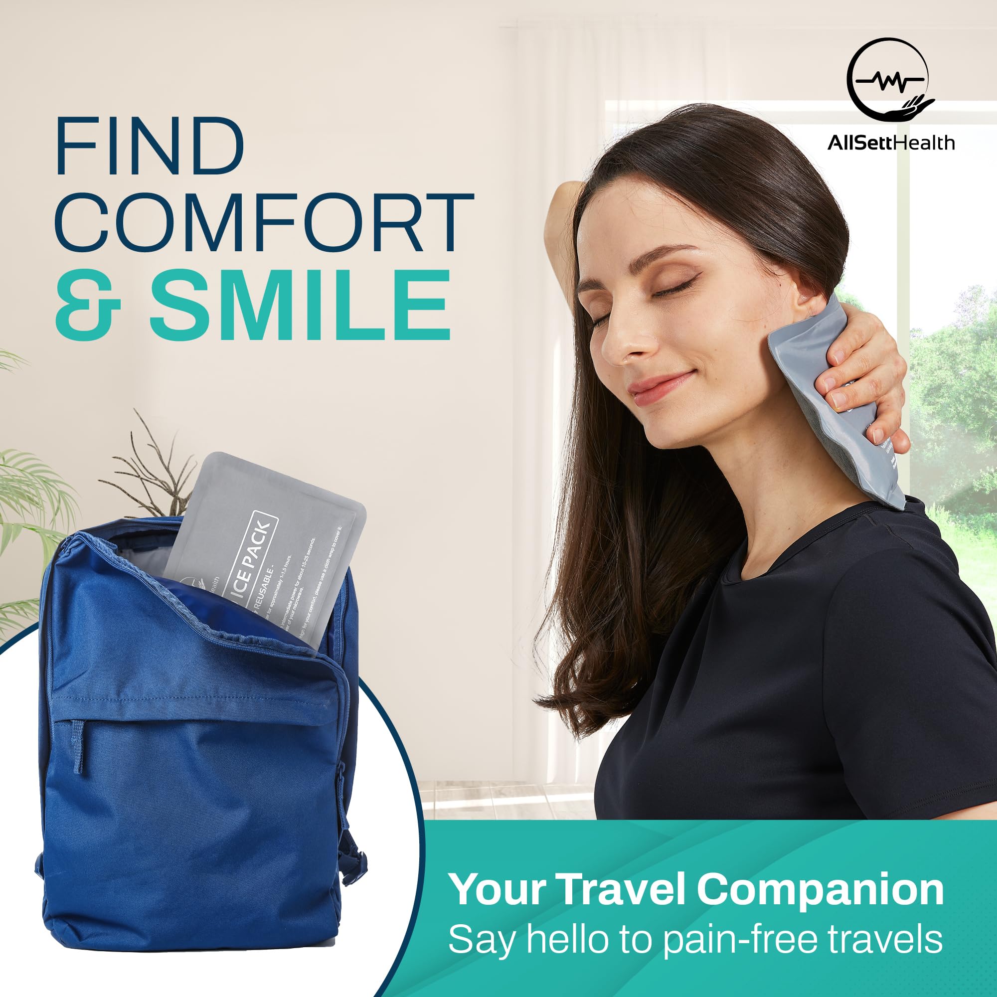 AllSett Health pack glace voyage compact — léger et facile à transporter.
