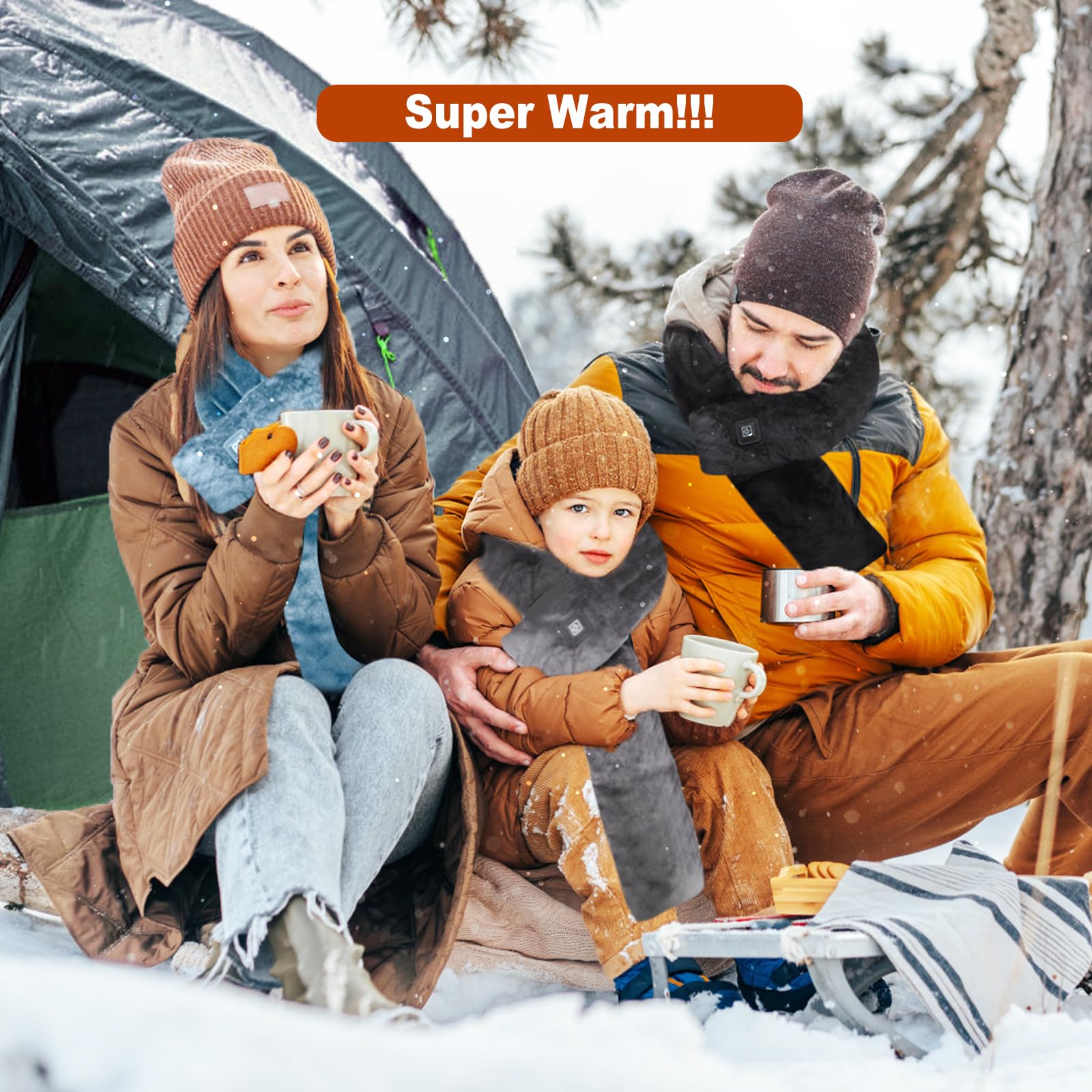 ALLTHWO écharpe chauffante sans-fil, hiver, confort en déplacement.