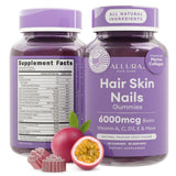 Gummies ALLURA HAIR – bouteille parfum passion-fruit prête à intégrer votre routine.