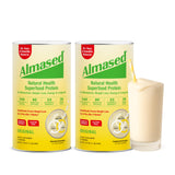 Almased Poudre Multiprotéines emballage montrant l'emballage pratique et accessible