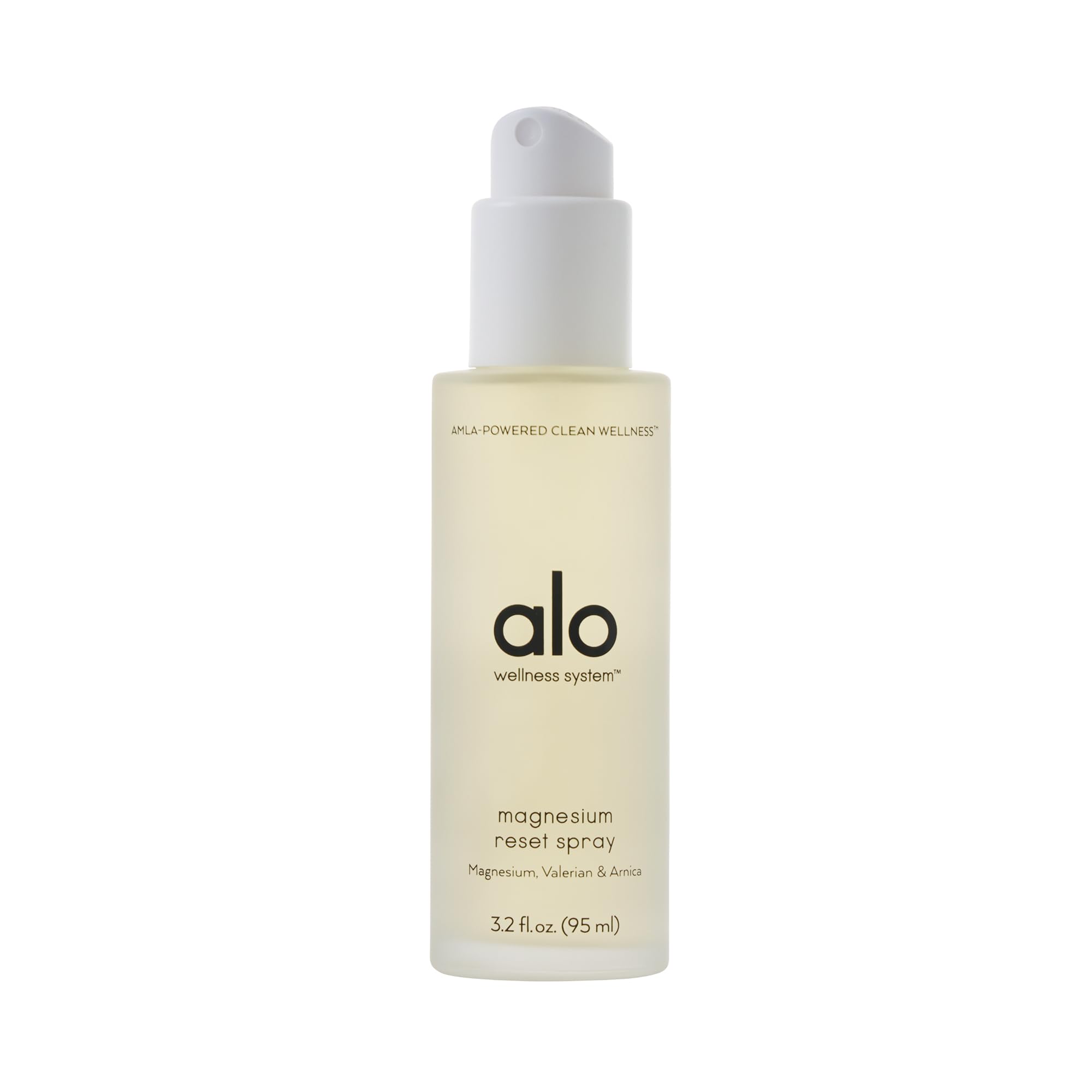 Alo Magnesium Reset, bouteille en action pour relaxation rapide après l’effort.