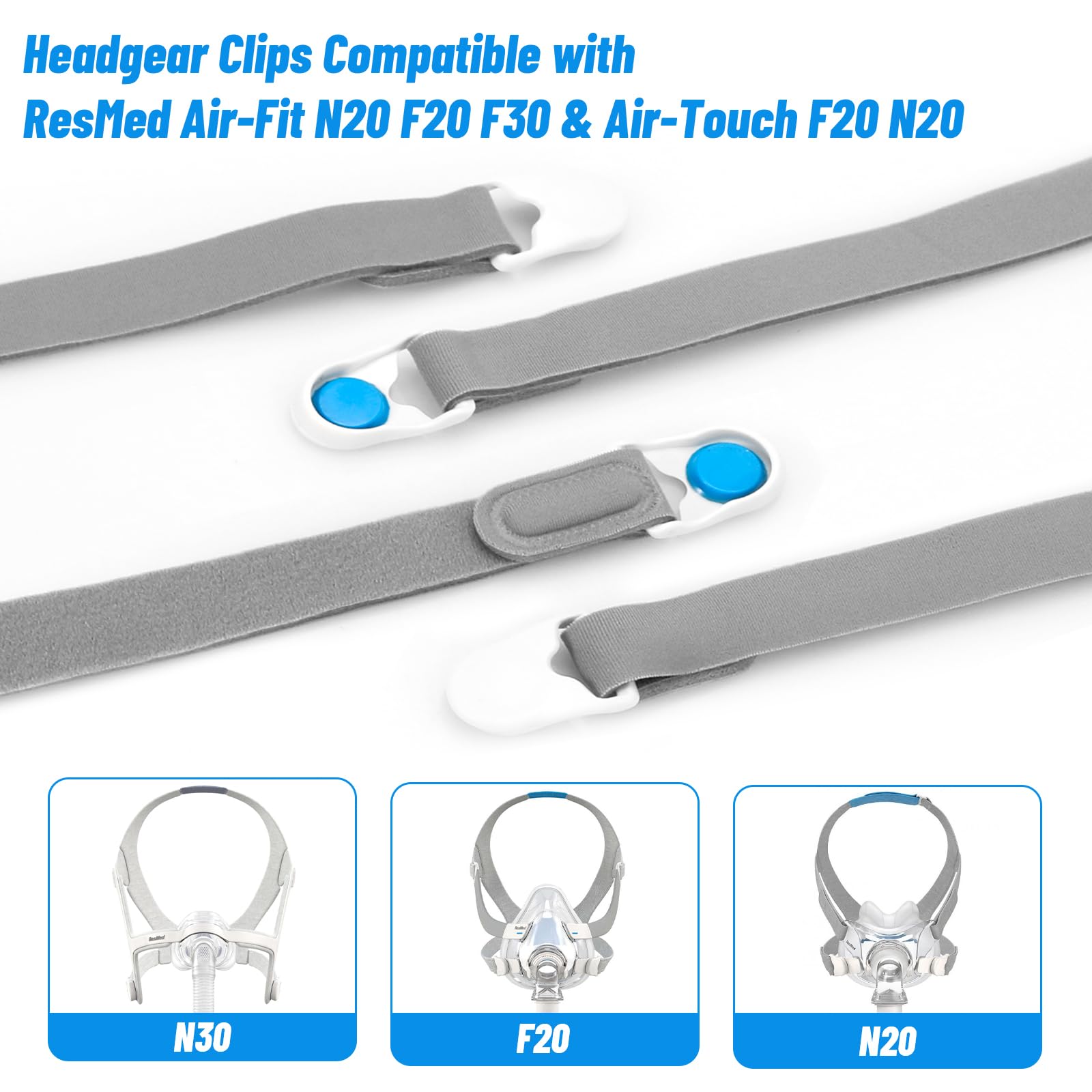 Alocs clip-harnais-magnetique AirFit F20, connexion rapide et stable.