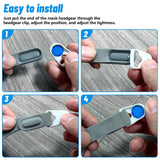 Ensemble de quatre clips-harnais AirFit, pratique pour usage quotidien.