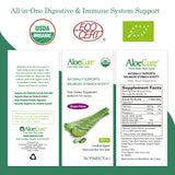 AloeCure: flacon-jus-aloe-vera-bio-raisins respectueux de l'environnement.