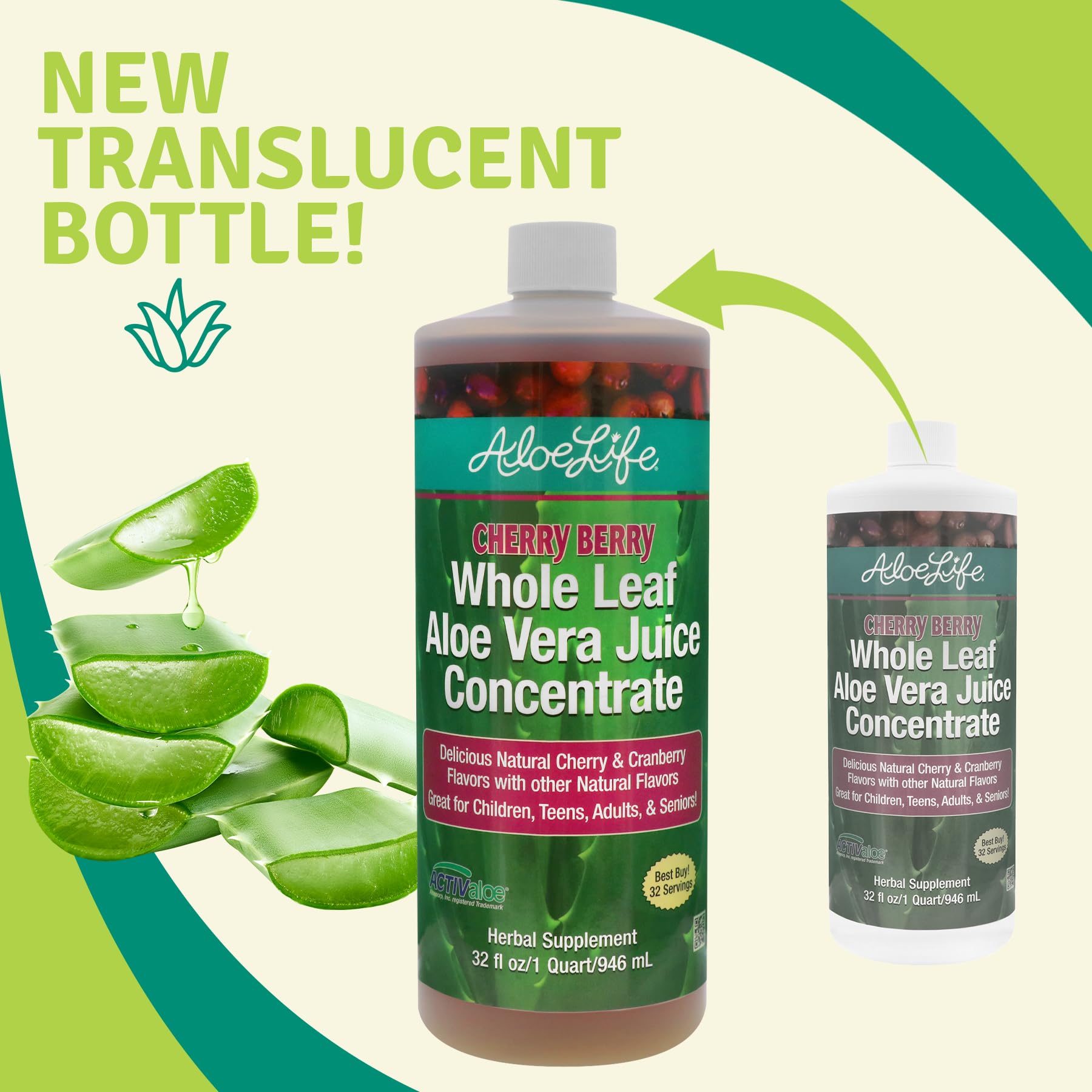 Aloe Life – étiquette biologique certifiée sur la bouteille Aloe Life.