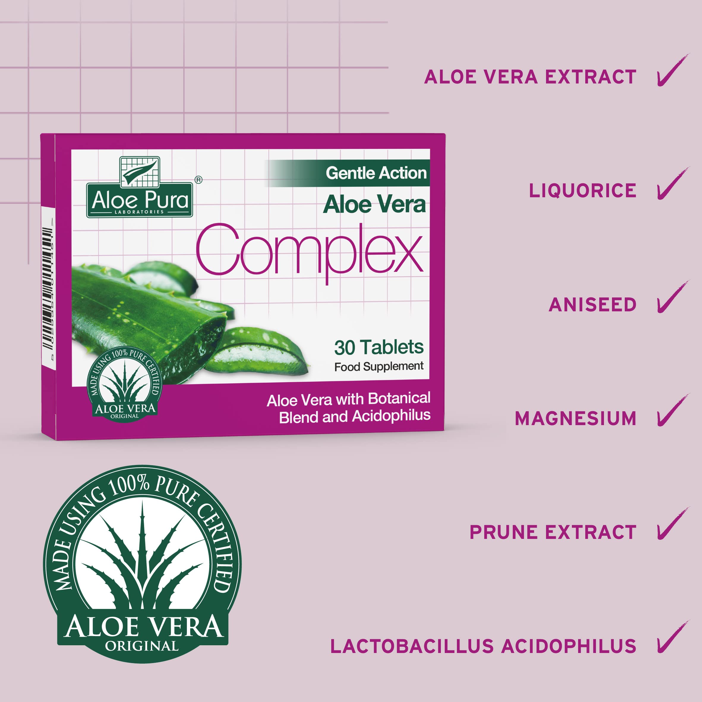 Aloe Pura Colax action douce, complément naturel pour le bien-être digestif