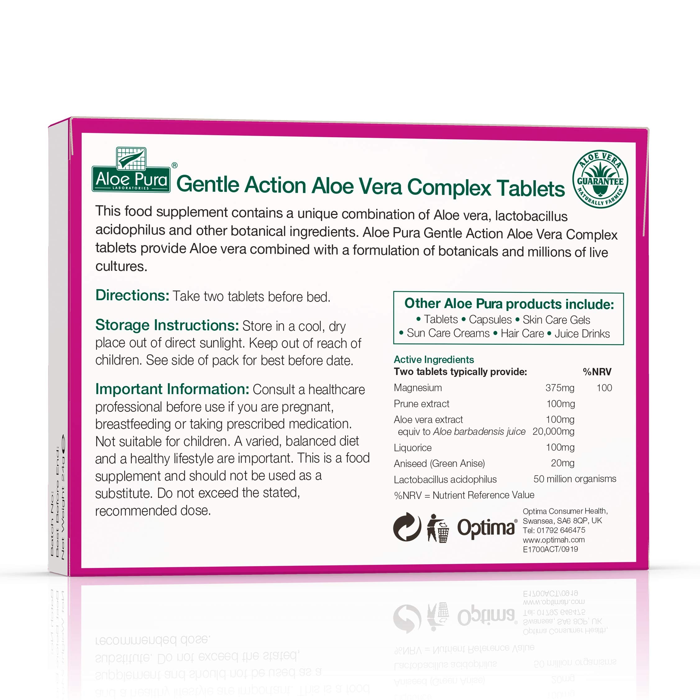 Aloe Pura Colax bouteille verte, format pratique pour usage quotidien