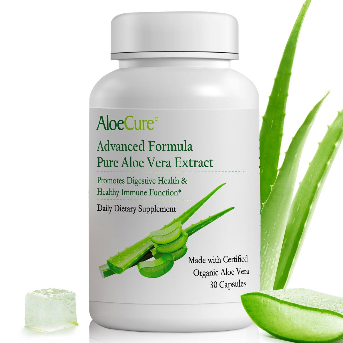 AloeCure capules Aloe-feuille interne: soutien digestif potentiel et équilibre