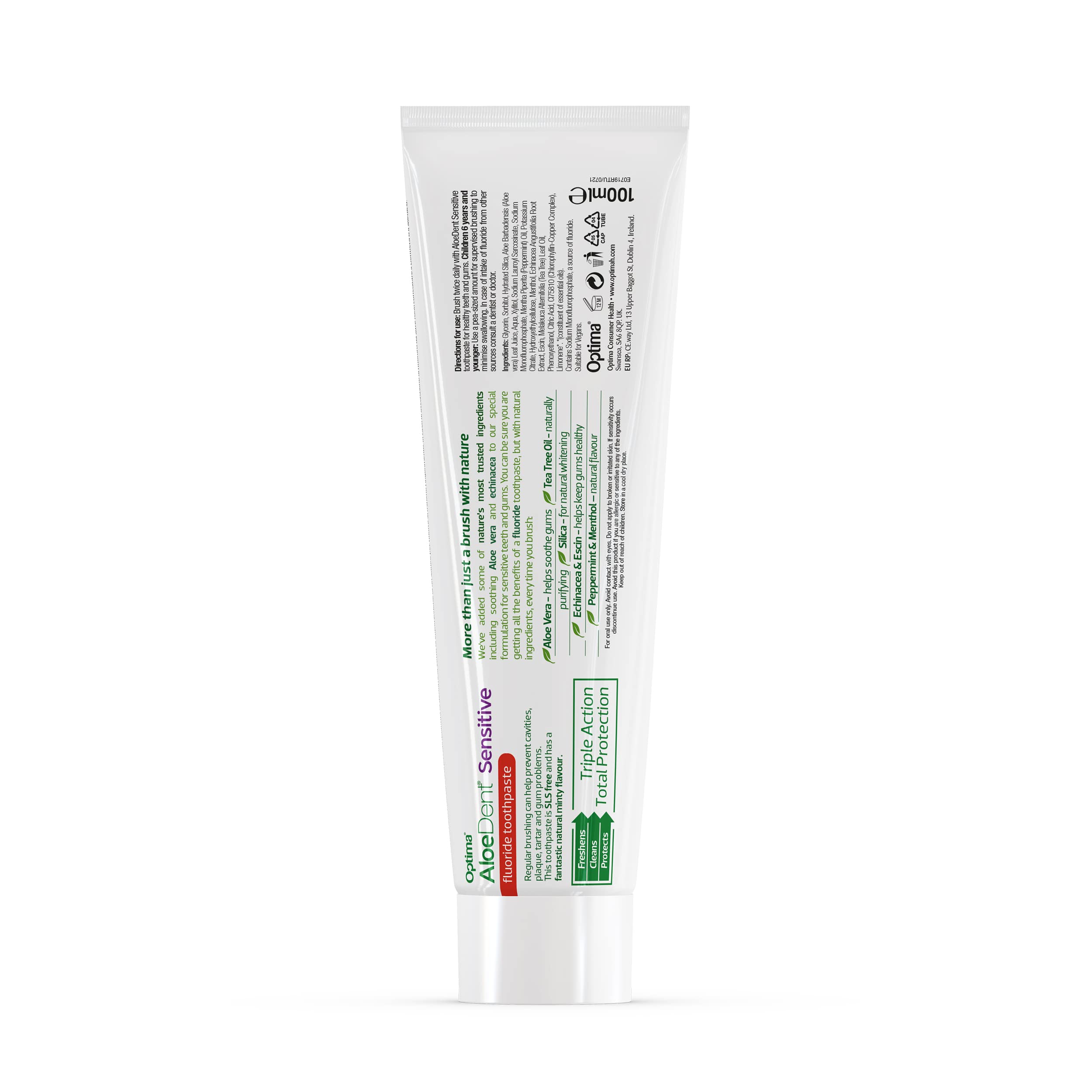 AloeDent Sensitive échinacée pour gencives saines et apaisées.