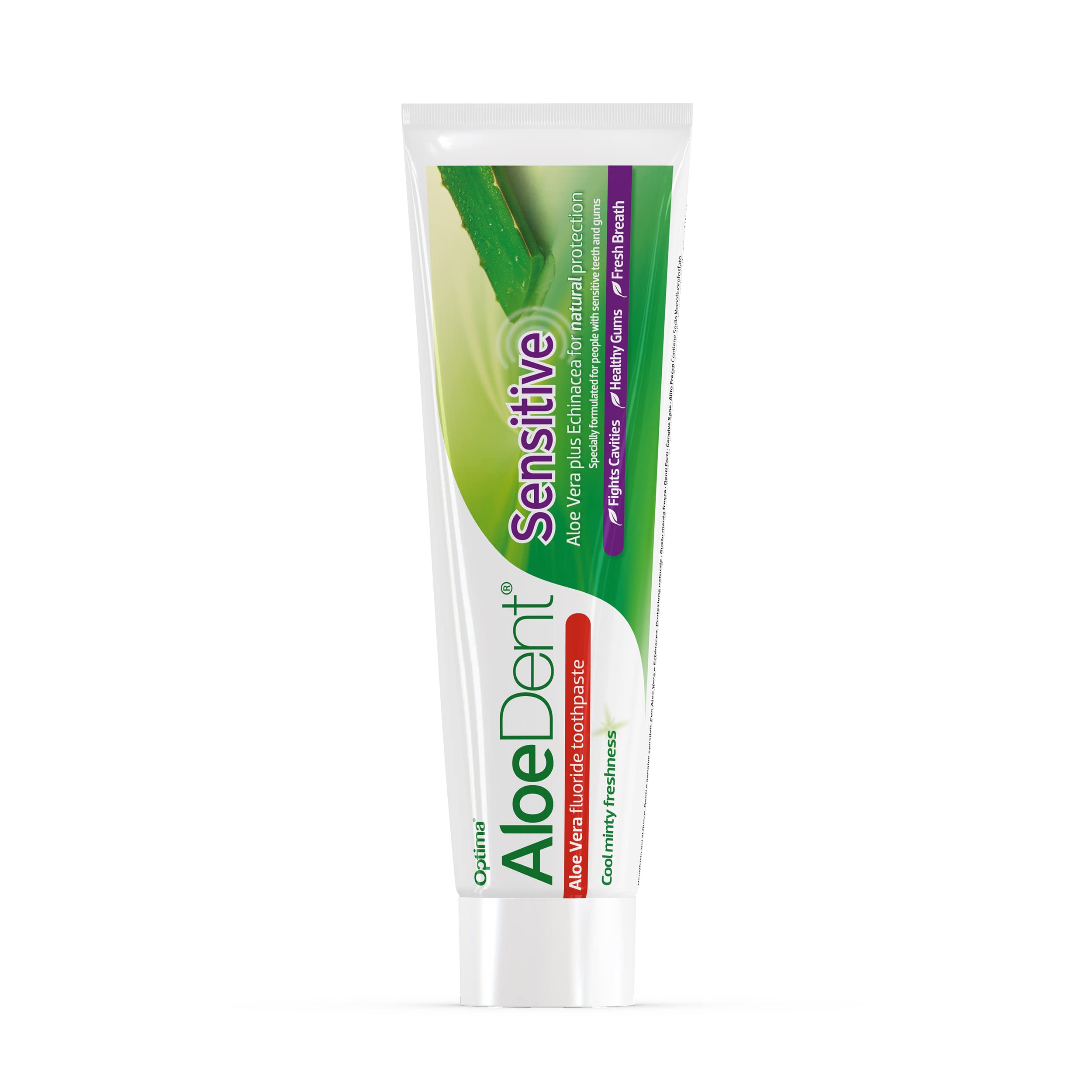 AloeDent Sensitive dentifrice silice naturelle, blanchiment doux et progressif.