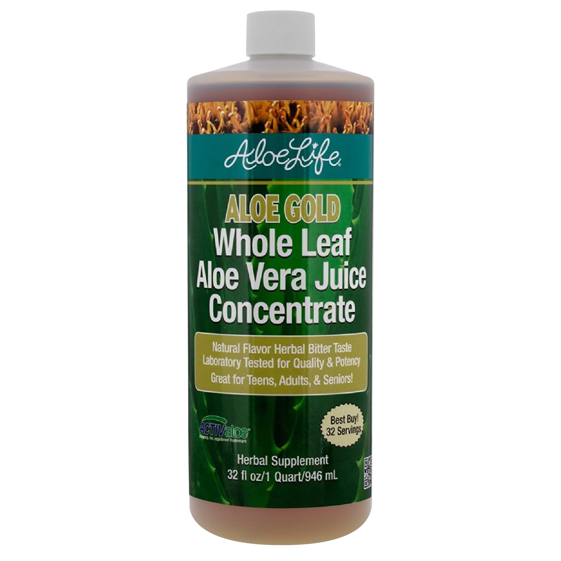 Aloe Life versement dans le verre, routine journalière facilitée.