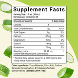 Aloe Life sur l'étiquette, assurance qualité biologique et sans gluten.