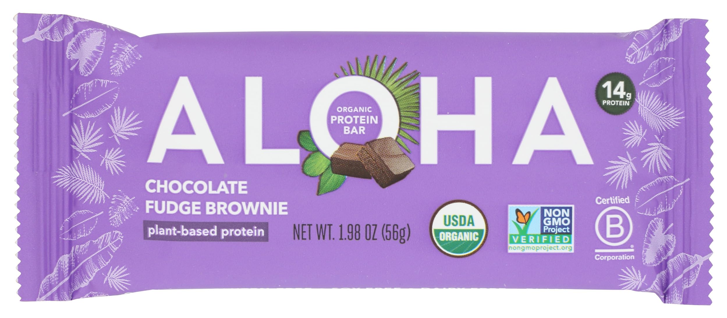ALOHA barre protéinée chocolat fudge brownie emballage prêt à emporter et pratique
