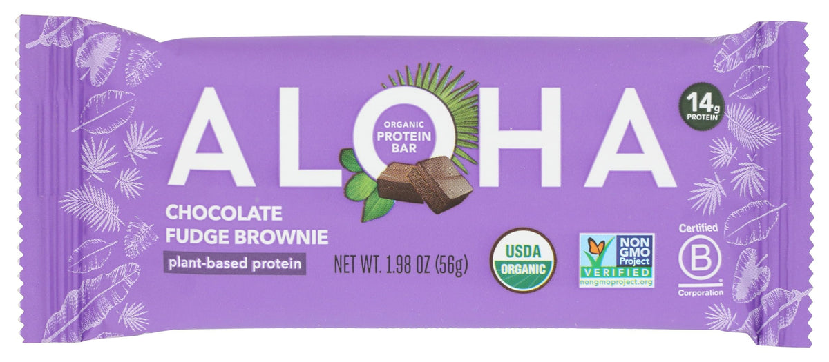 ALOHA barre protéinée chocolat fudge brownie emballage prêt à emporter et pratique