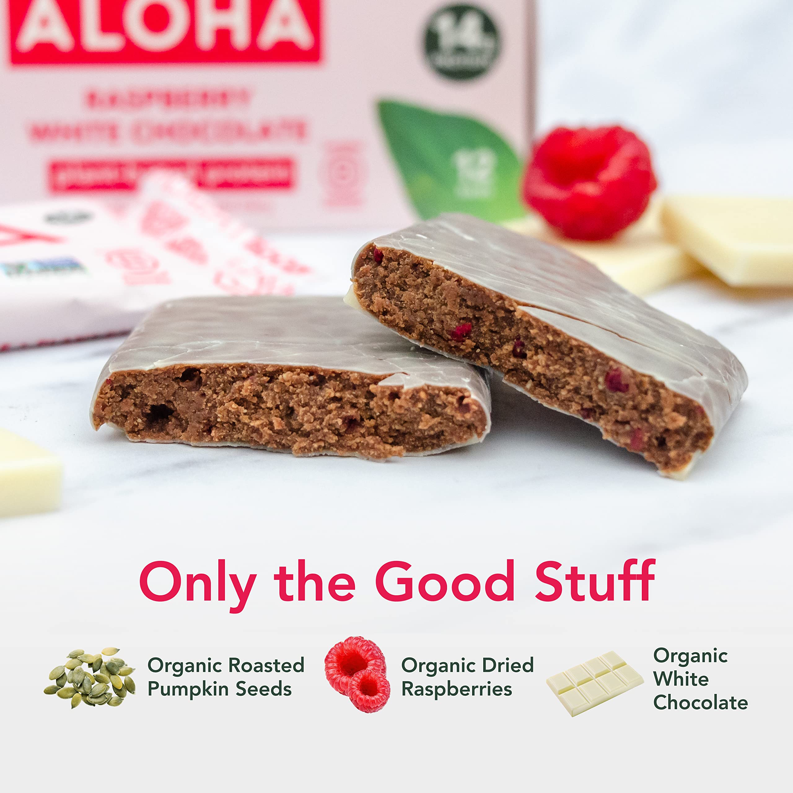 Valeurs nutritionnelles ALOHA: protéines végétales et fibres par barre