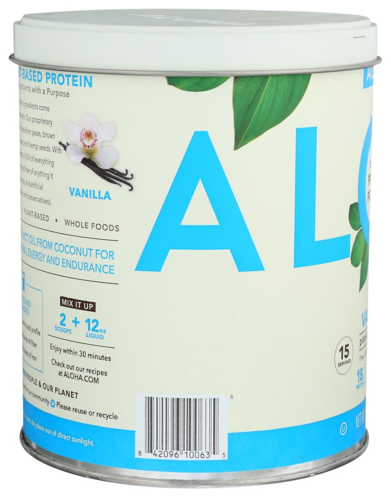ALOHA protéine végétale vanille, poudre fine pour un mix rapide.
