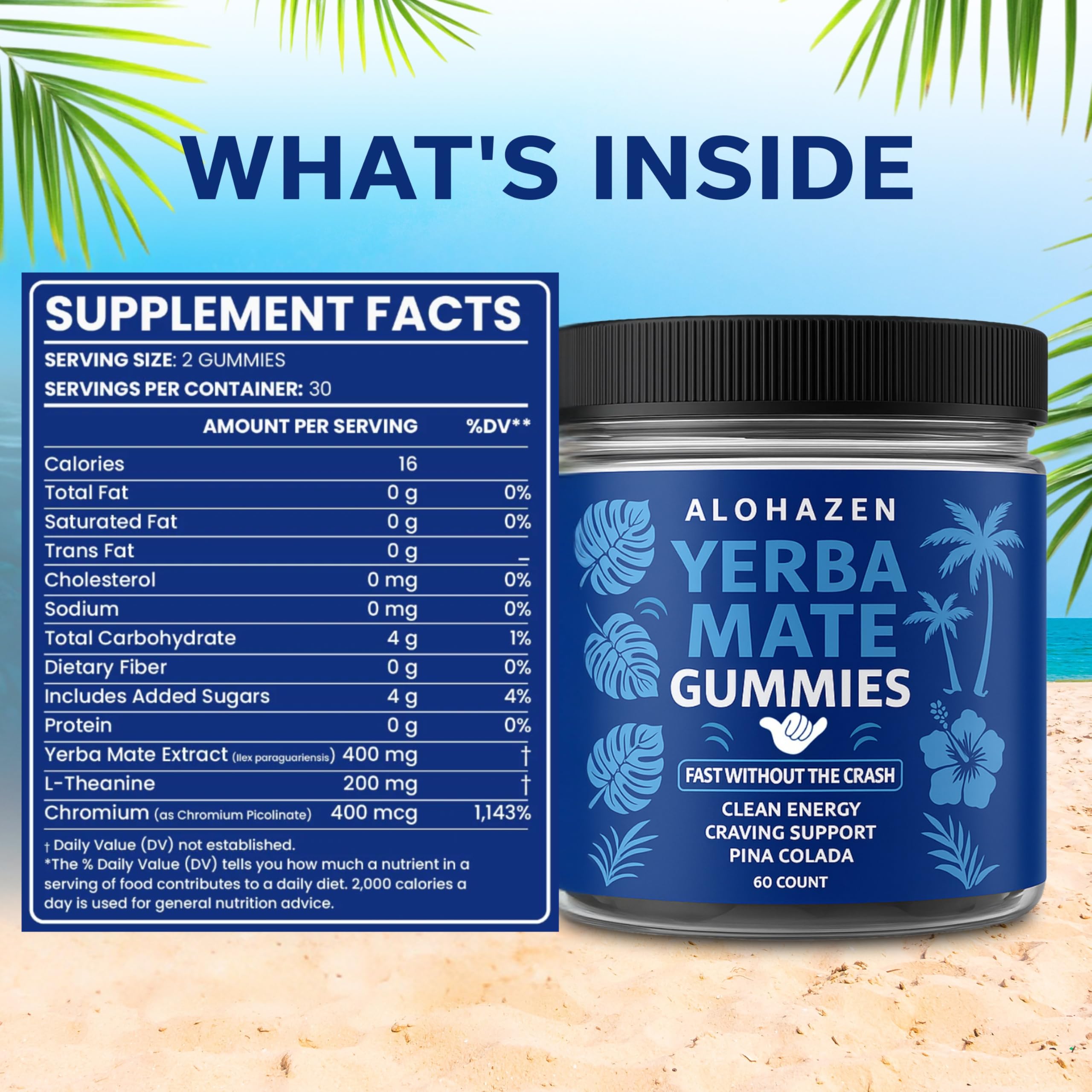 Gommes AlohaZen Yerba Mate – fabriqué aux États‑Unis en petits lots