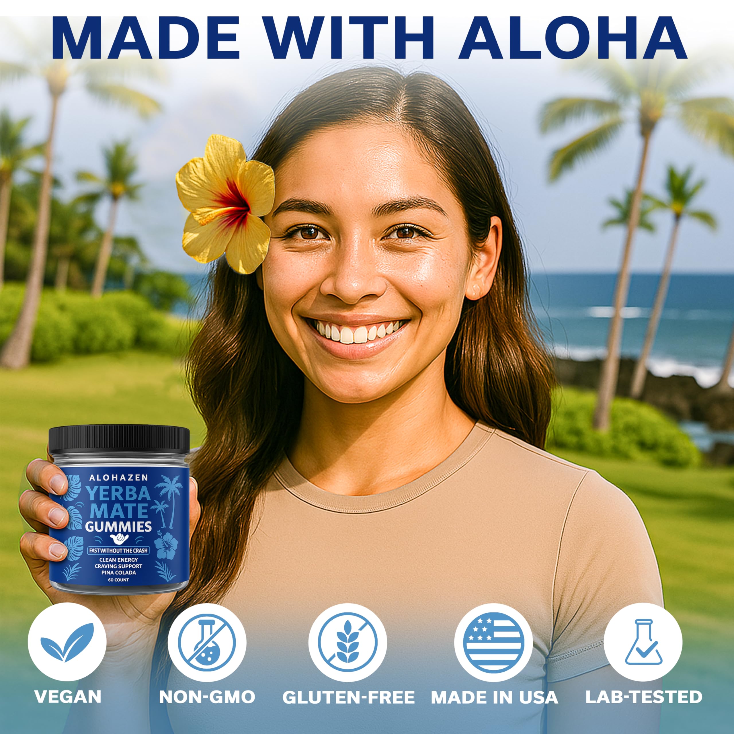 Gommes AlohaZen Yerba Mate – ingrédients L-Theanine et Chromium Picolinate