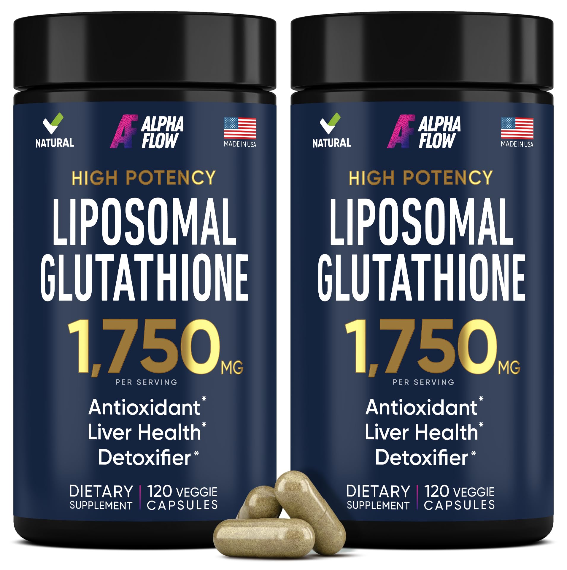 Alpha Flow – bouteille glutathion liposomal 1100mg pour le soutien quotidien