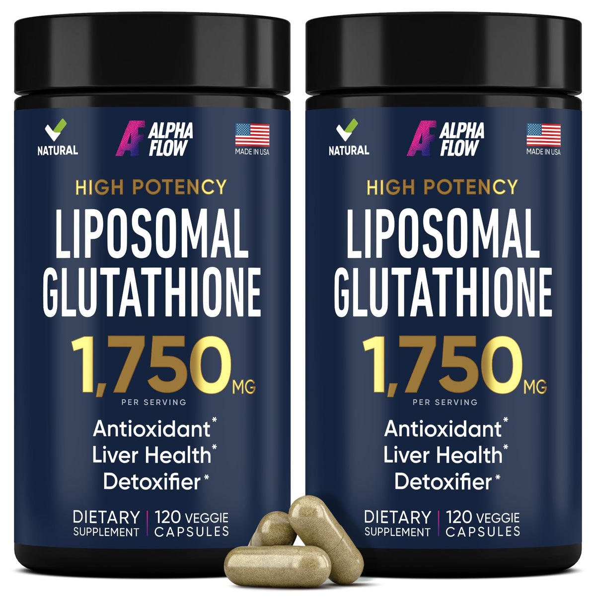 Alpha Flow – bouteille glutathion liposomal 1100mg pour le soutien quotidien