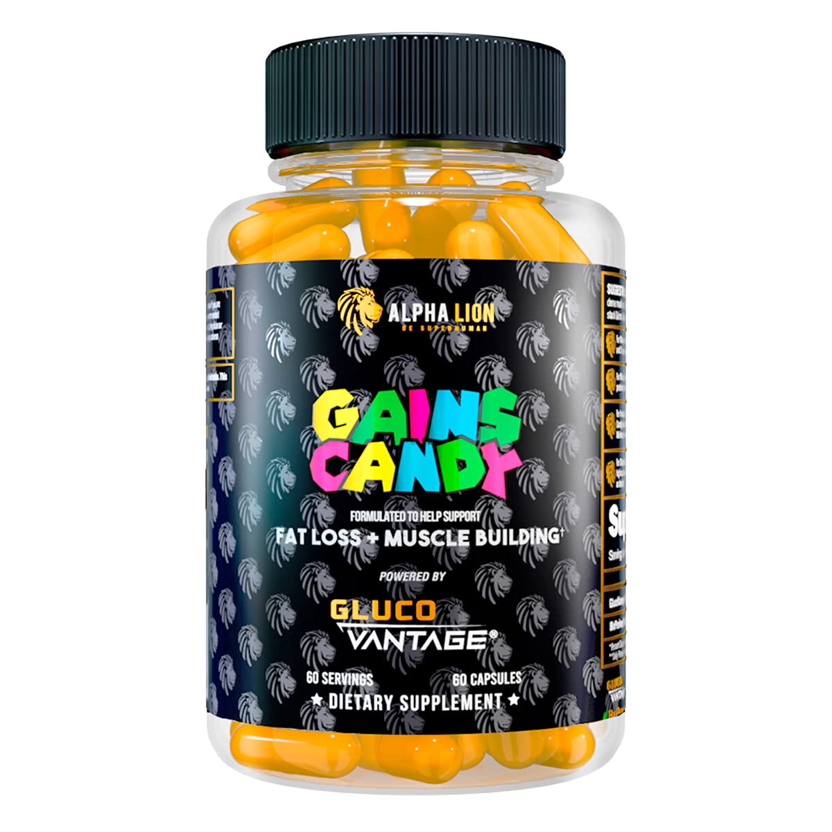 ALPHA LION Gains Candy – bouteille élégante prête pour l’énergie et la performance