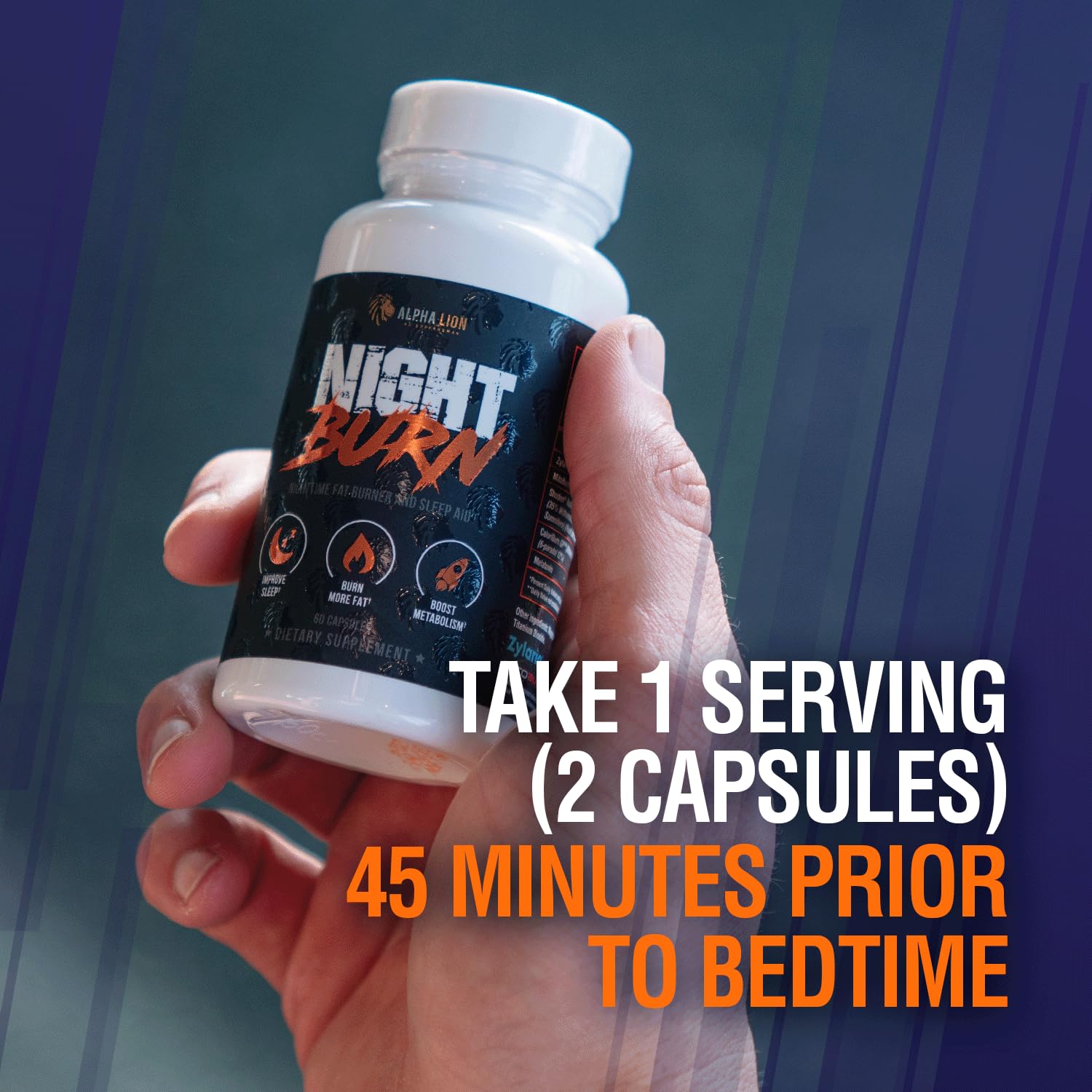 ALPHA LION Night Burn – ambiance nocturne, cadre apaisant propice au sommeil.