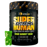ALPHA LION Superhuman Extreme, bouteille pré-entraînement, énergie durable pour les séances.