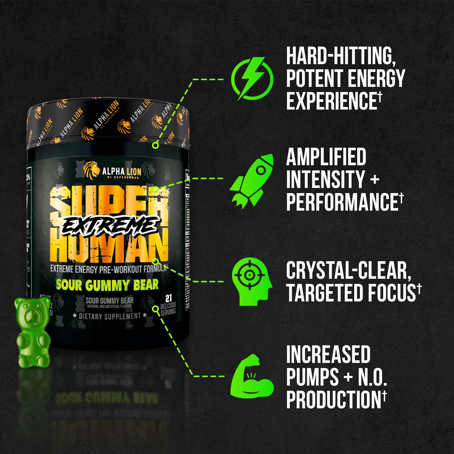 ALPHA LION Superhuman Extreme, dosage précis pour un usage quotidien.