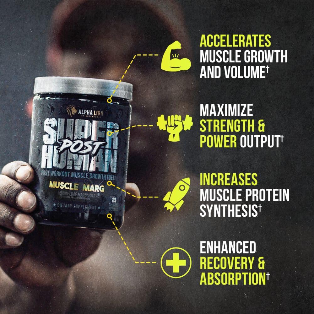 Alpha Lion Superhuman Post - shaker prêt à mélanger rapidement après l'effort.