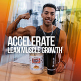 ALPHA LION Superhuman: poudre caramel idéale pour un smoothie post-entraînement.