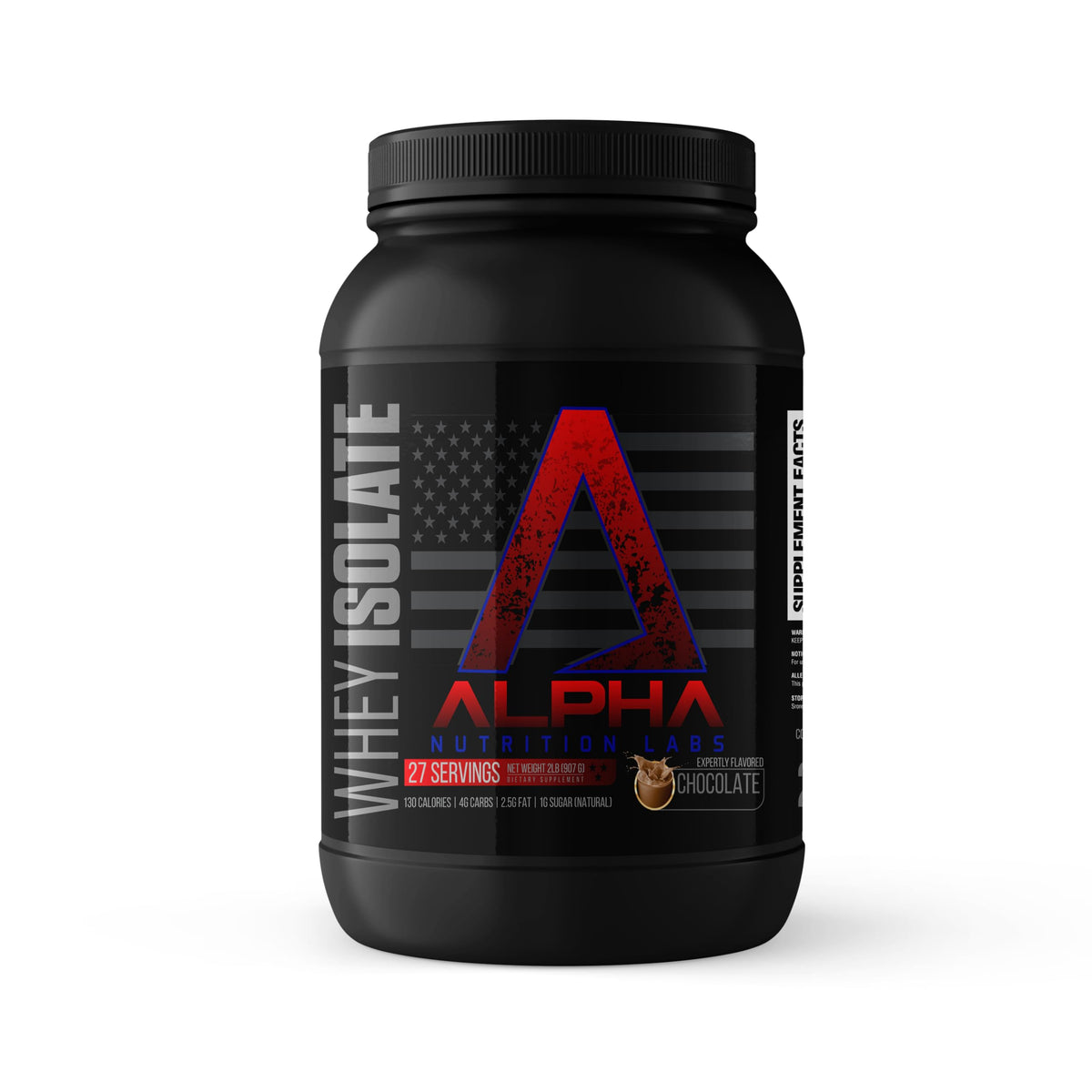 Alpha Nutrition Labs Isolat de Protéine Lactosérum Chocolat, bouteille prête à l'entraînement, récupération possible.