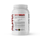 Étiquette nutritionnelle d'Alpha Nutrition Labs Whey Isolate, protéines rapides pour récupération après entraînement.