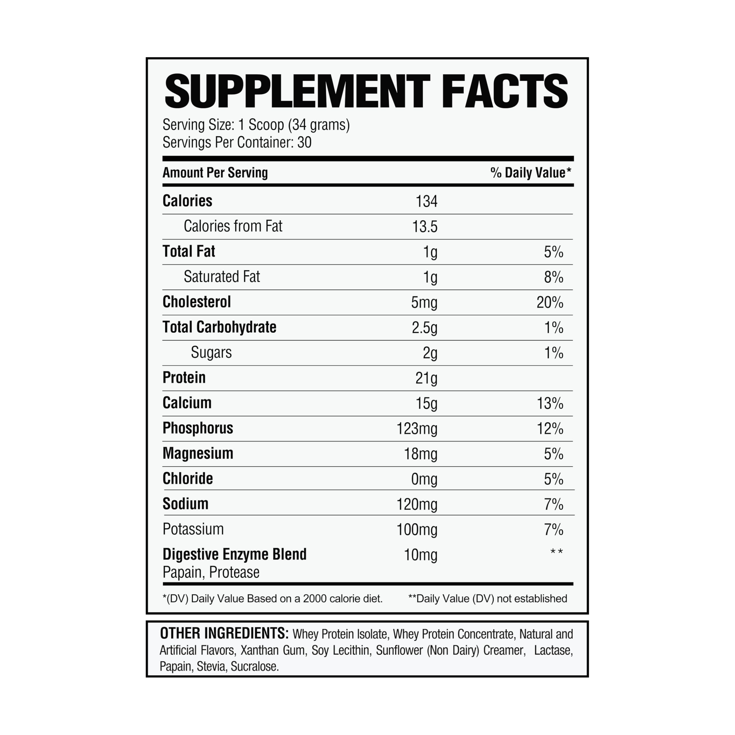 Goût Cannelle Crunch d'Alpha Nutrition Labs Whey Isolate, complément pratique.