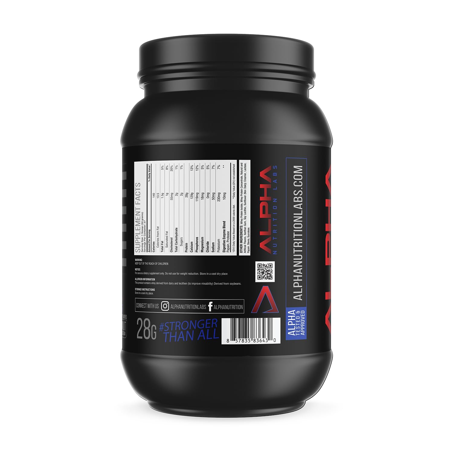 Alpha Nutrition Labs isolat de lactosérum protéine rapide digestion: shakes pratiques