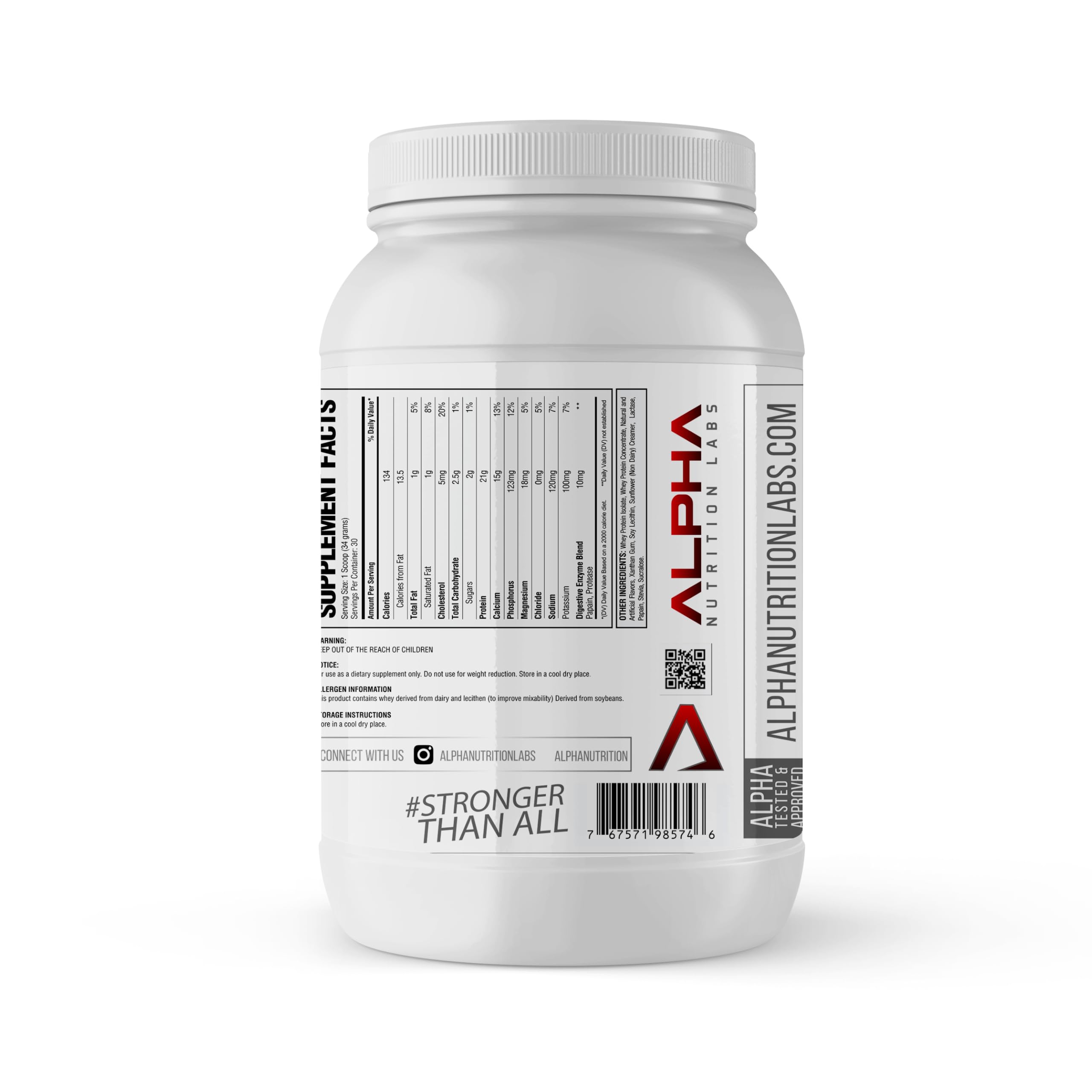 Mélange prêt en un instant avec Alpha Nutrition Labs Whey Isolate Cannelle Crunch.